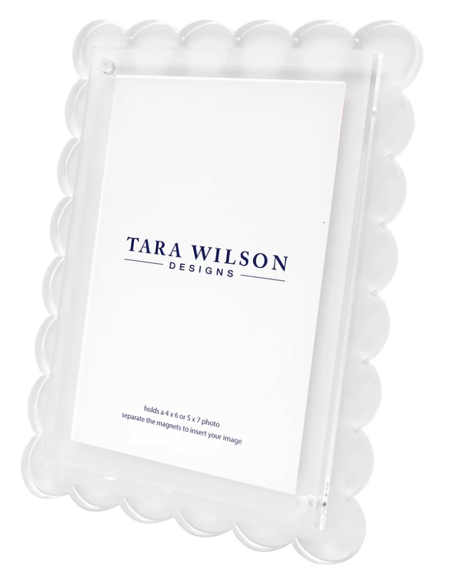Tara Wilson Designs Scallop Acrylic Picture Frame in white - item