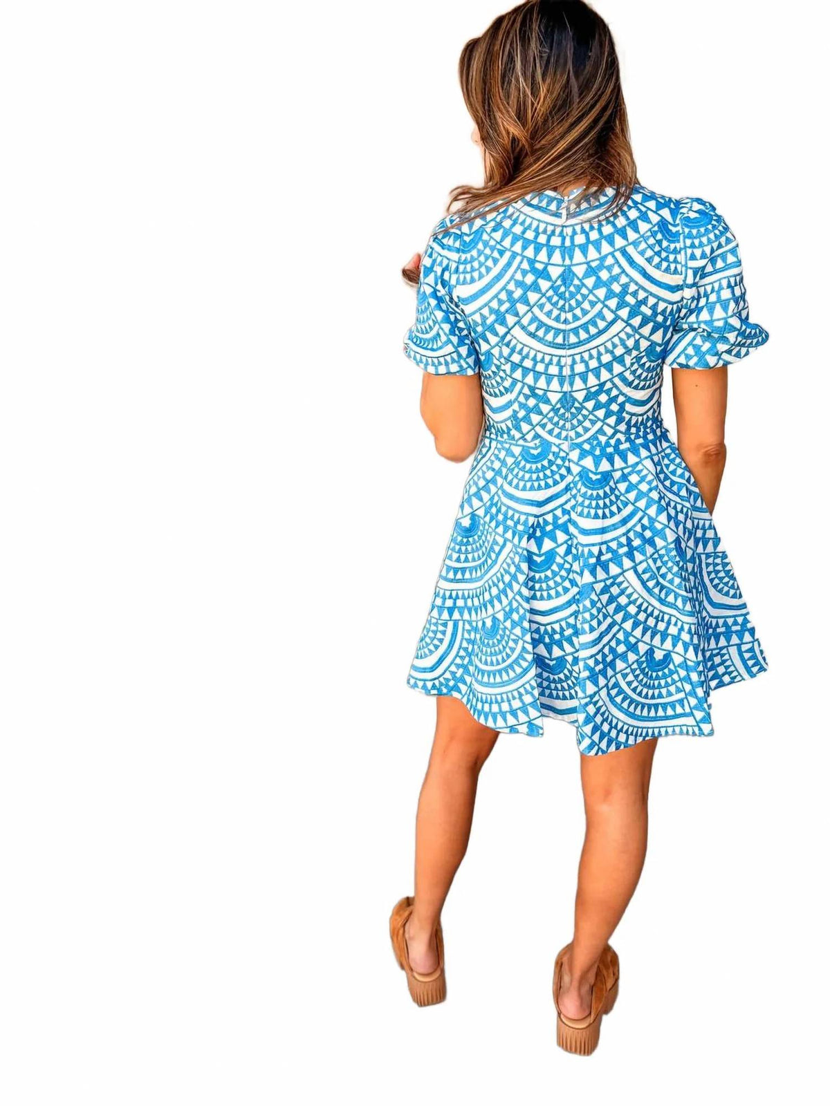 Adelyn Rae - Genesis Fit & Flare Embroidery Mini Dress