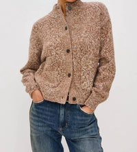 Rails Olvera Long Sleeve Sweater in umber marl - women's sweater - detail view