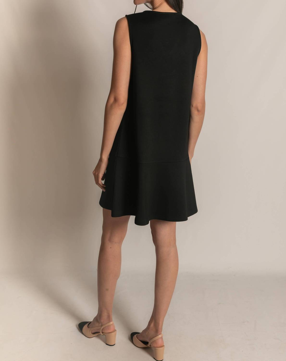 P.CILL Women's Butter Modal Sleeveless Flutter Skirt Mini Dress in blue - women's dress - view 8