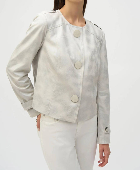 Joseph Ribkoff - Faux Suede Boxy Jacket