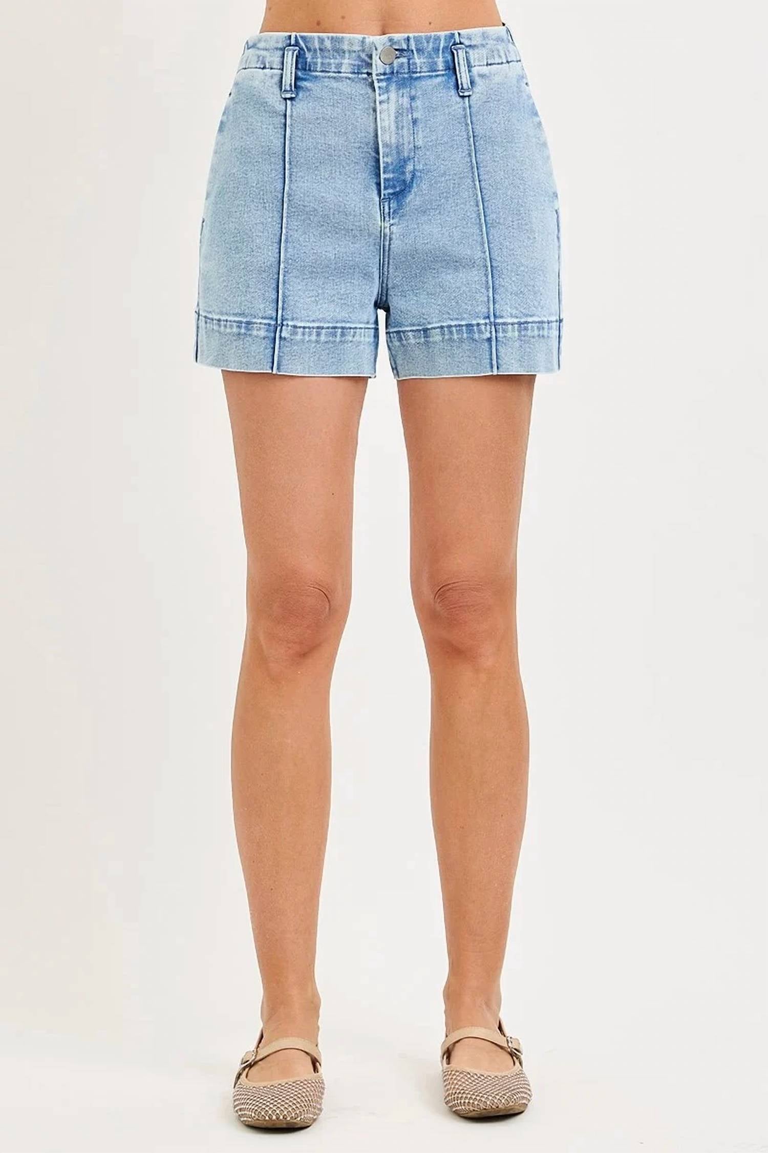 Risen - Front Seam Denim Trouser Short