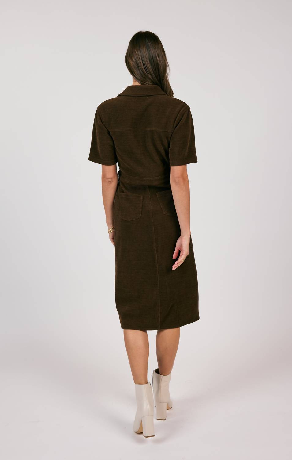 Sage The Label - Paradox Corduroy Shirt Midi Dress