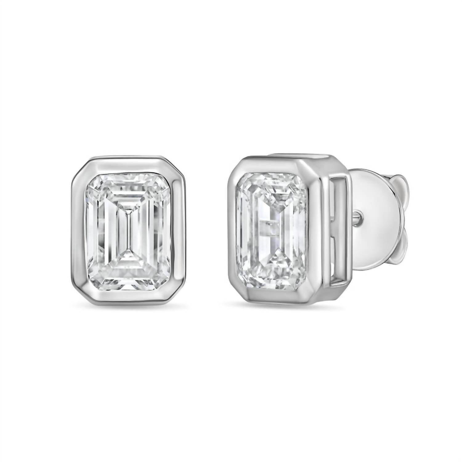 Diana M Jewels - Women's Emerald Lab-grown Diamond Stud Earrings (5.00 Tcw) - Statement