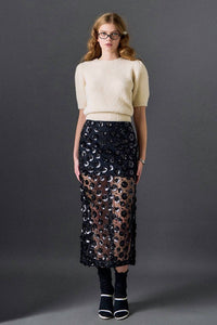 English Factory - Boucle Puff Sleeve Knit Top