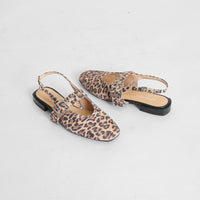 INTENTIONALLY BLANK Women's Pearl Suede Slingback Ballet Flats in leopard - women's flats - alternate view