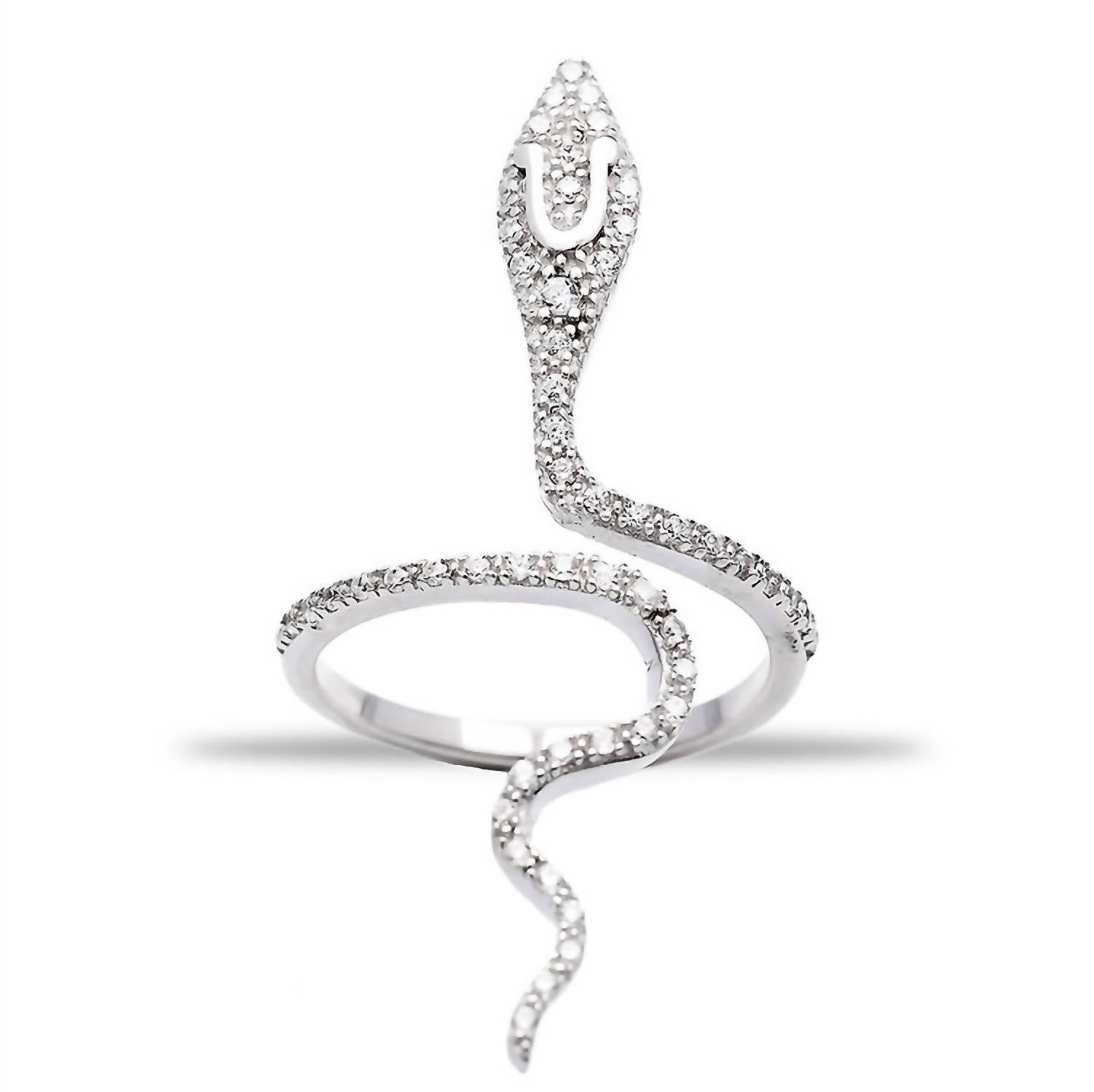 Avenue Chic - Women's Snake Pave Ring
