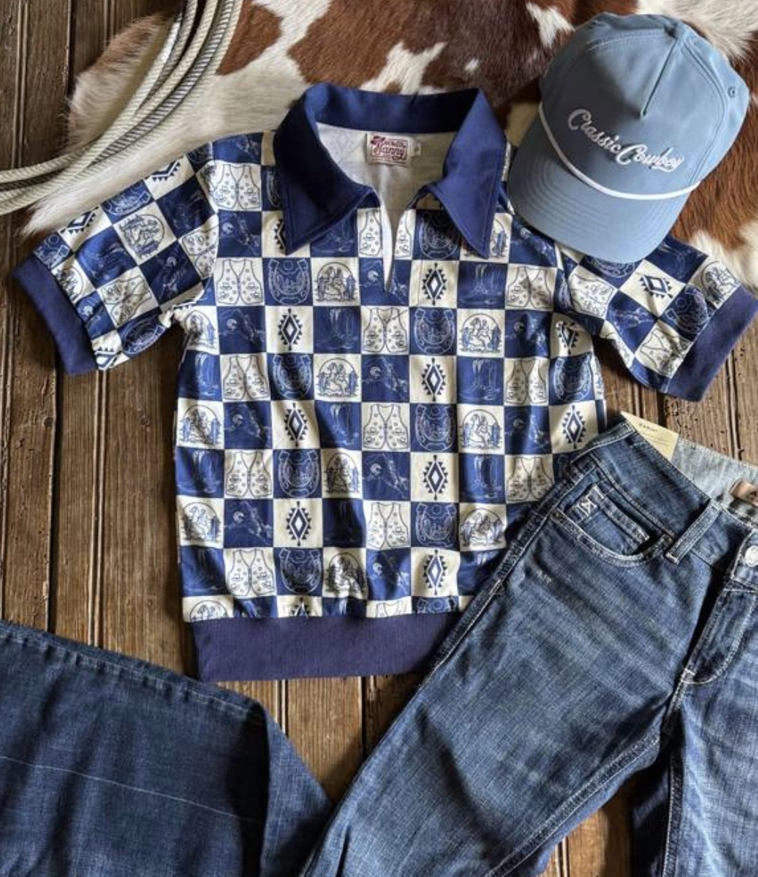 Howdy Hanny - Women's Rodeo Check Polo