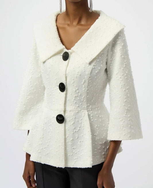 Joseph Ribkoff - Sequined Bouclé Peplum Jacket
