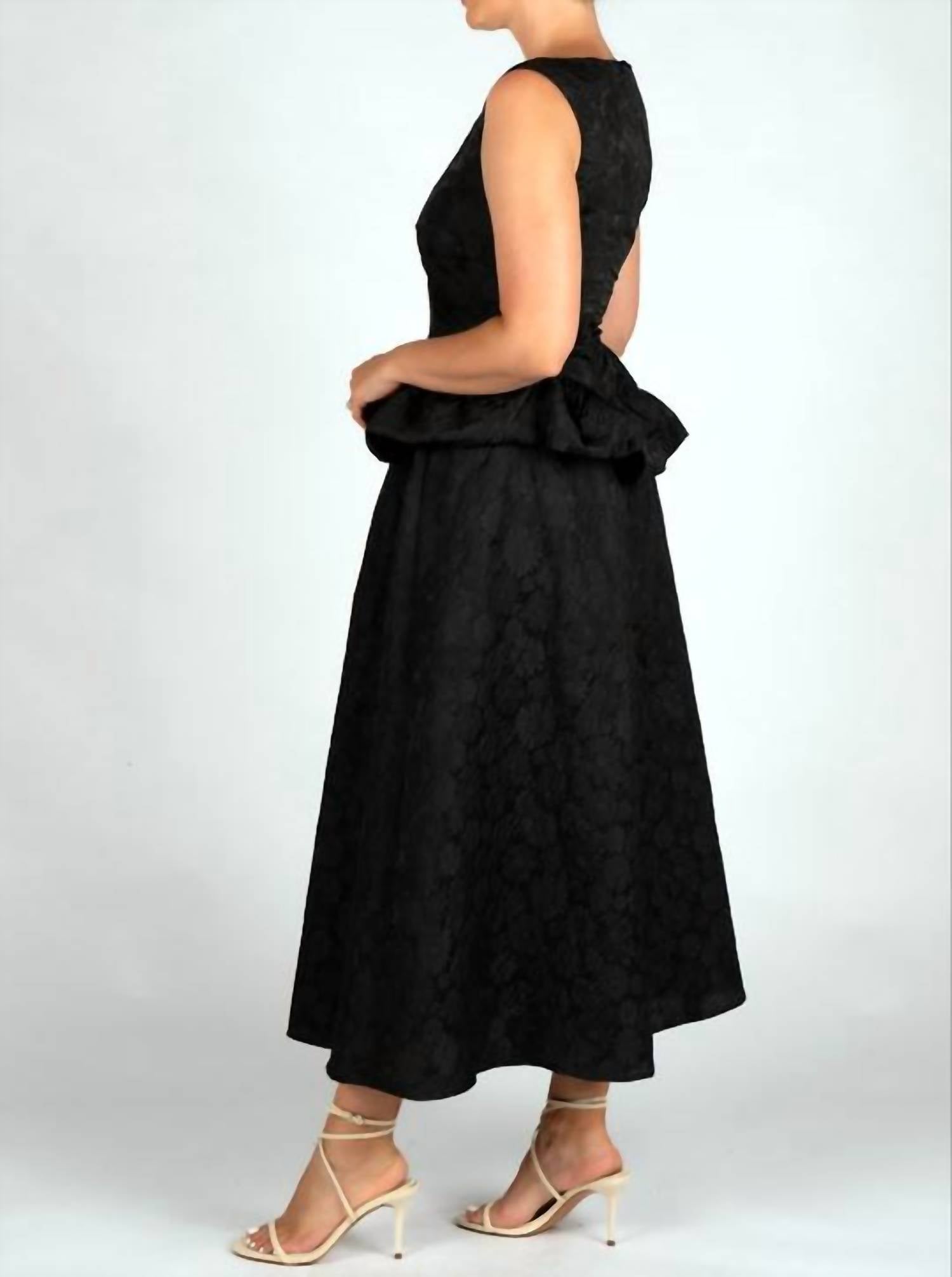Sincerely Ours - Brocade Peplum Top