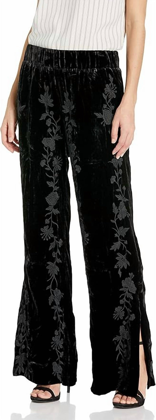 Johnny Was - Renee Velvet Side Slit Palazzo Pant