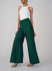 Haveli - Isa Silk Wide Leg Trousers