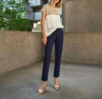 Joseph Ribkoff - COLOR BLOCK KNIT PULLOVER TOP