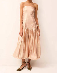 Marie Oliver Quilla Dress in rose gold - women's dress