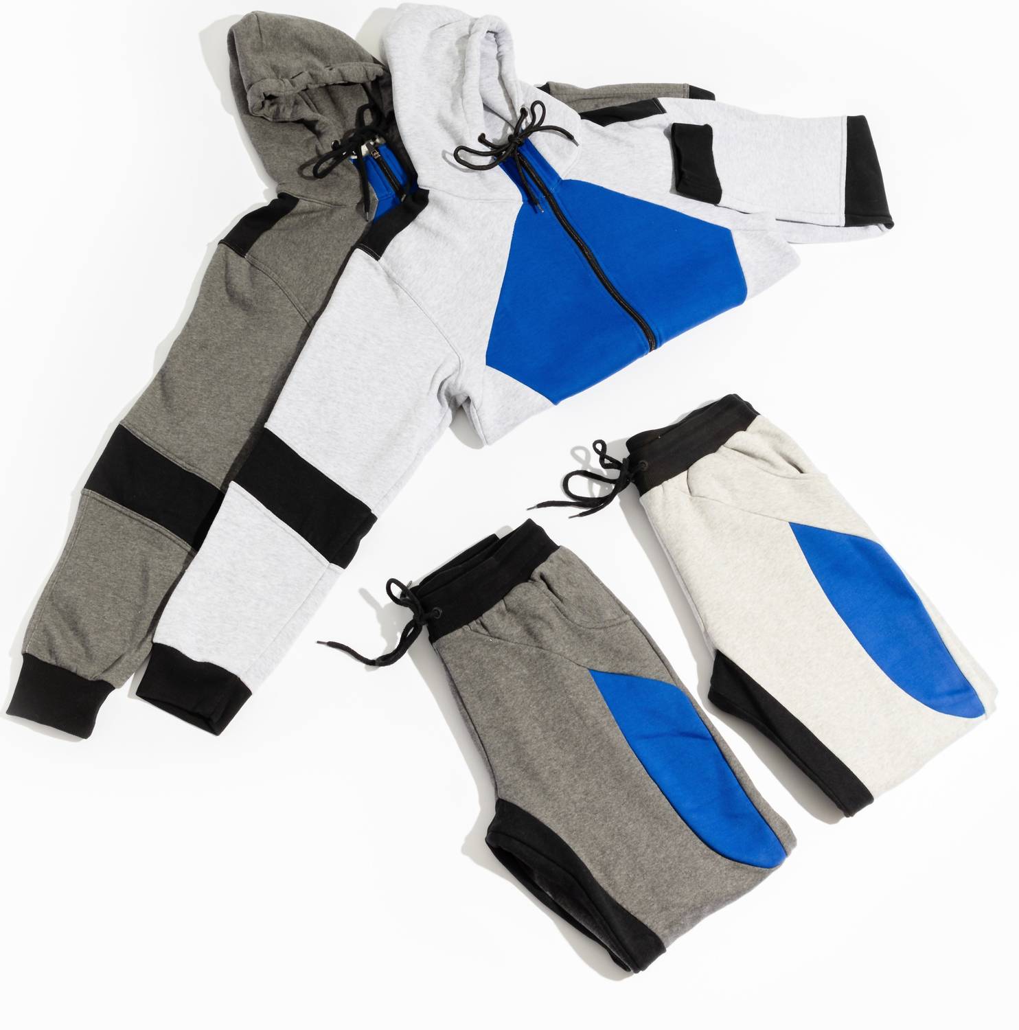 The Athletic Side Of Us The Builder Set – Organic Cotton Zip Hoodie & Tapered Sweatpants in gray - men's item - view 4