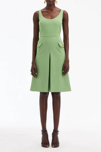 Oscar De La Renta - Sleeveless Inverted Button Dress