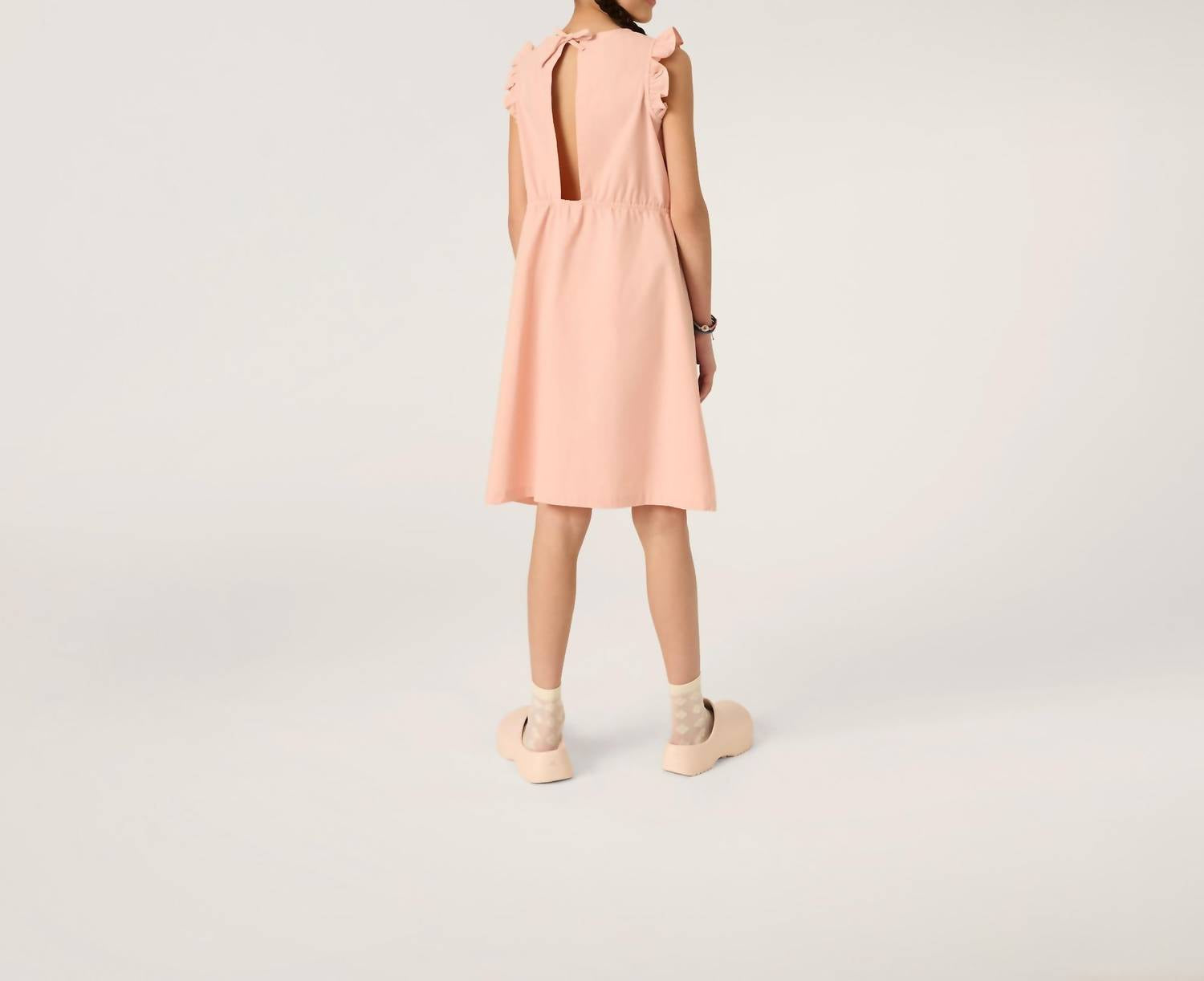The Sunday Collective - Girl's Organic Open Back Patch Print Dress
