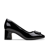 Clarks Women's Fernie Trim Block Heel in black patent - women's heels - view 5