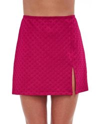 Gottex - Textured Cover Up Mini Skirt Cover Up With Slit