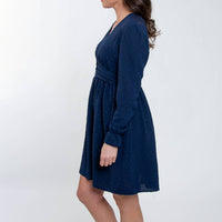 Elsie & Zoey - Swiss Dot Long Sleeve Dress