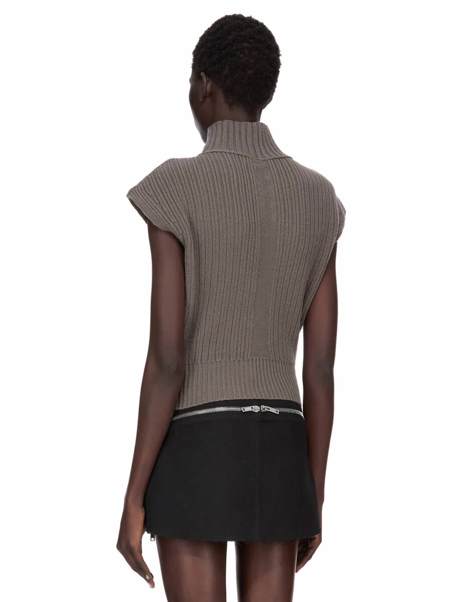 Rick Owens - Maglia Sleeveless Turtleneck Top