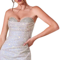 Cinderella Divine - Libby Strapless Sequin Maxi Gown