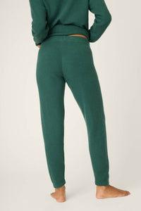 PJ Salvage Sweater Weather Forest Banded Pants in green - women's pants - detail view