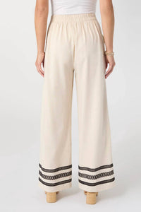 Coco + Carmen - Isabelle Linen Pant With Crochet Trim