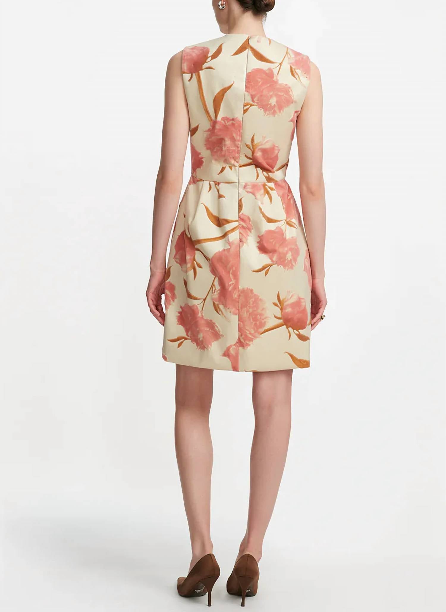 Lela Rose - Floral Velvet Sleeveless Mini Dress