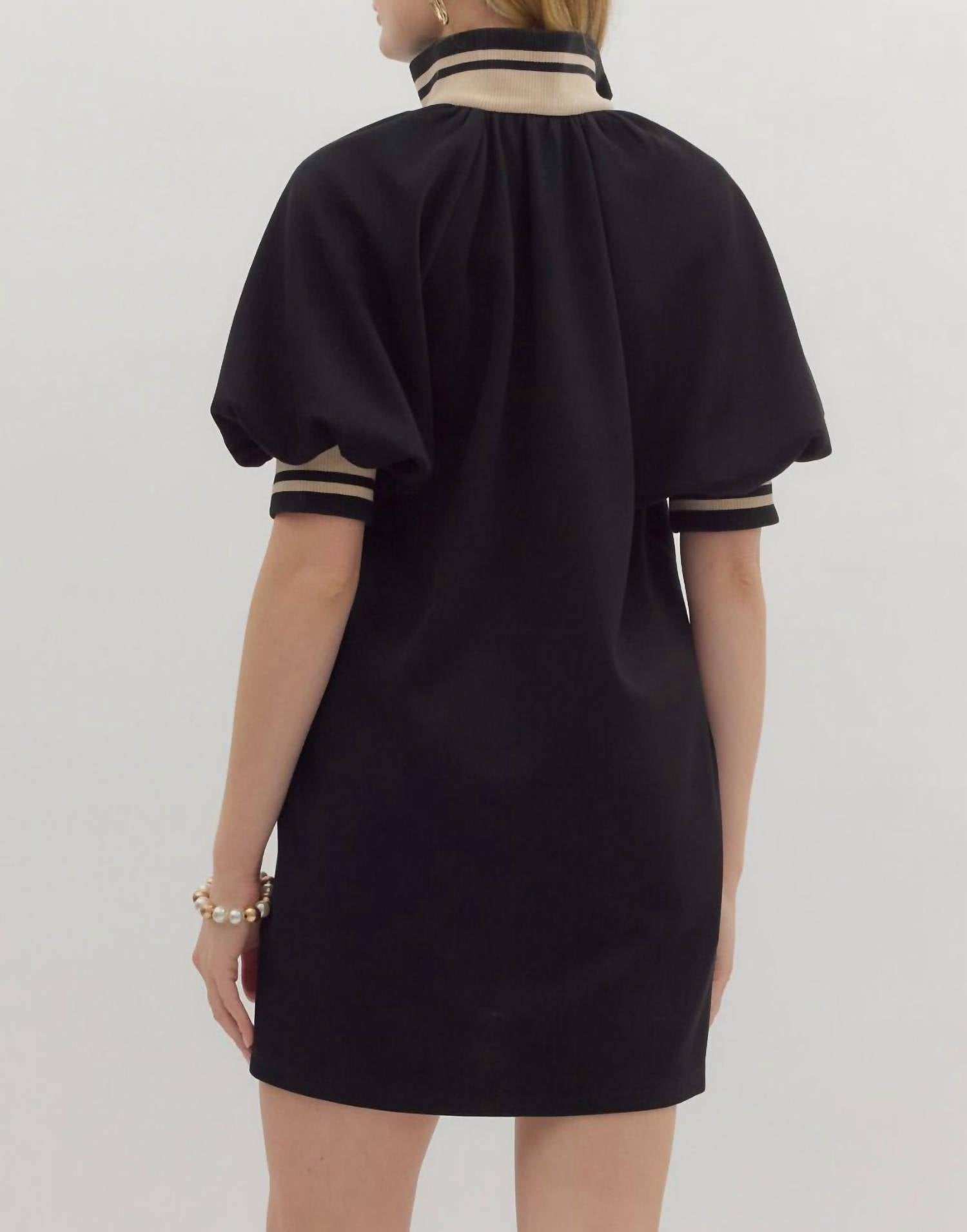 Entro - Balloon Sleeve Mini Dress