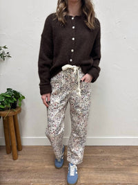 Lovlov - Wild Flowers Barrel Fit Pull-on Pants