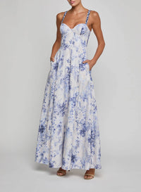 L'Agence - Sutton Beaded Strap Maxi Dress