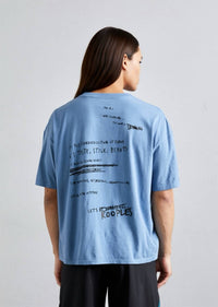 THE KOOPLES Graphic Tee Shirt in blu12 - women's t-shirt - view 5