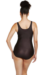 TC Fine Intimates Skin Benefit Open Bust Bodysuit in black - women's shirt - alternate view