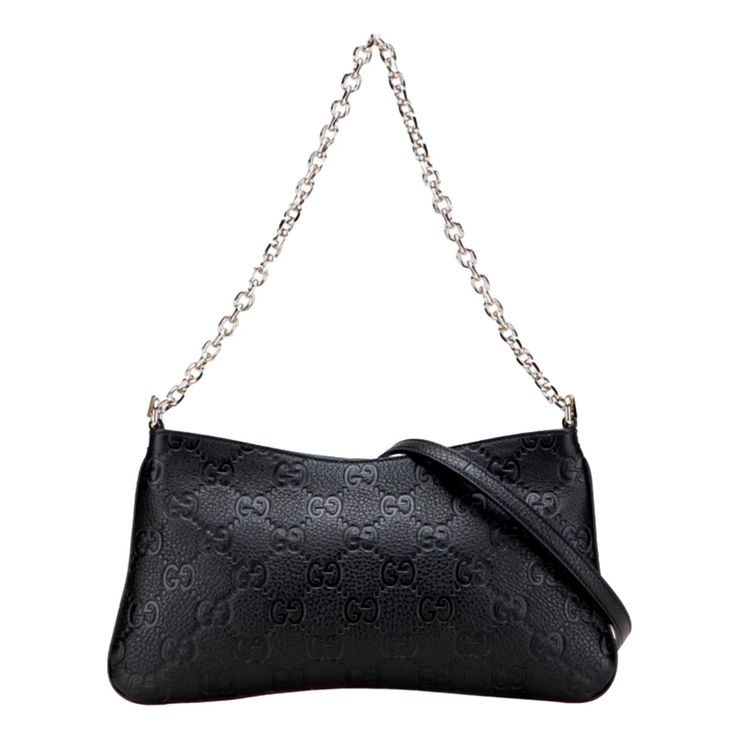 Gucci - Women's Gg Emblem Leather Shoulder Bag