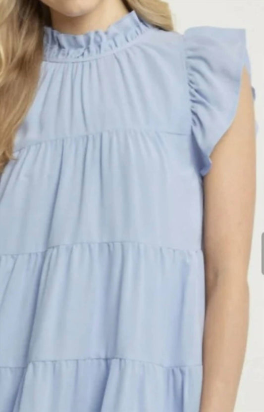 Entro - Mock Neck Ruffle Dress