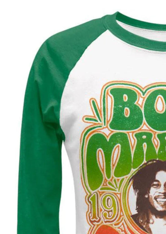 Bob Marley - Teen's One Love 1977 Juniors Raglan T-shirt