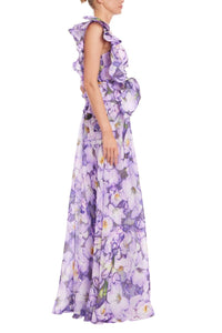 Badgley Mischka - Women's Sweetheart Neckline A-line Skirt Floral Gown Dress