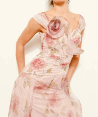 Ina Fashion - Rosette Detail Maxi Dress