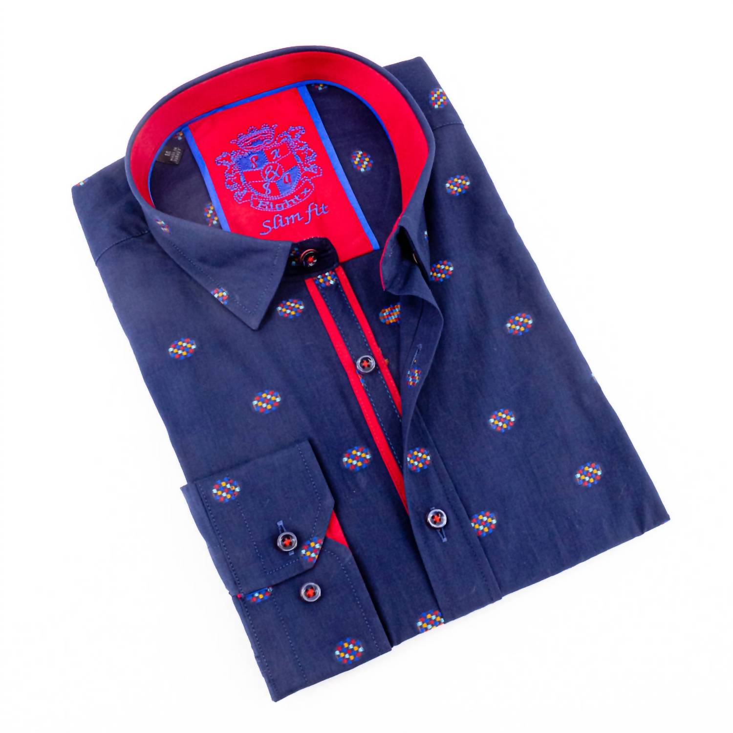 Eight X - Fill Coupe Button Down Shirt With Trim