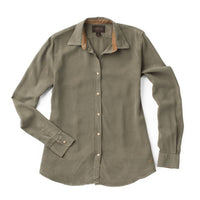 Madison Creek Outfitters Claire Solid Shirt in sage - women's long sleeve top - alternate view