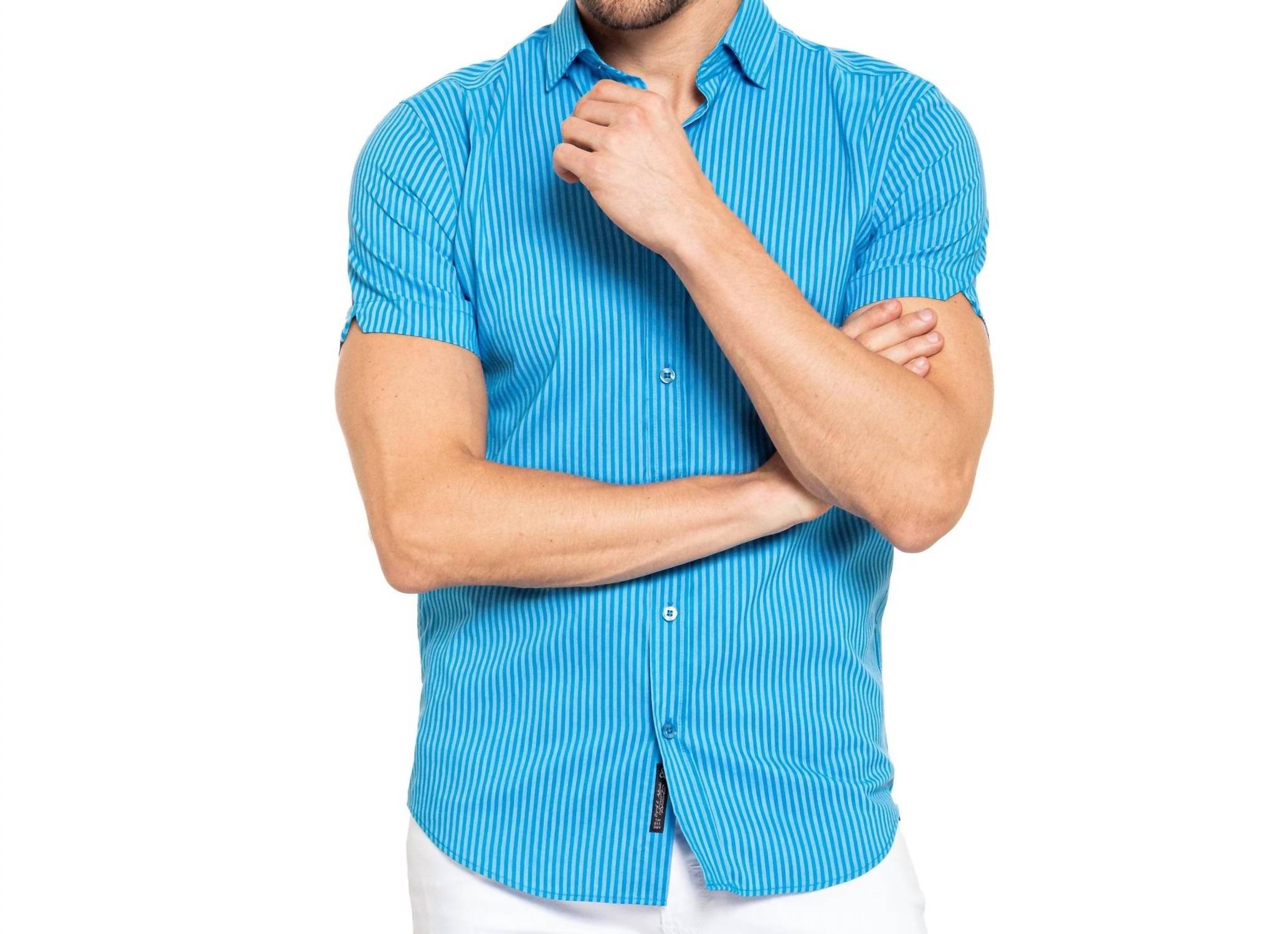 Eight X - Striped Short Sleeve Shirt