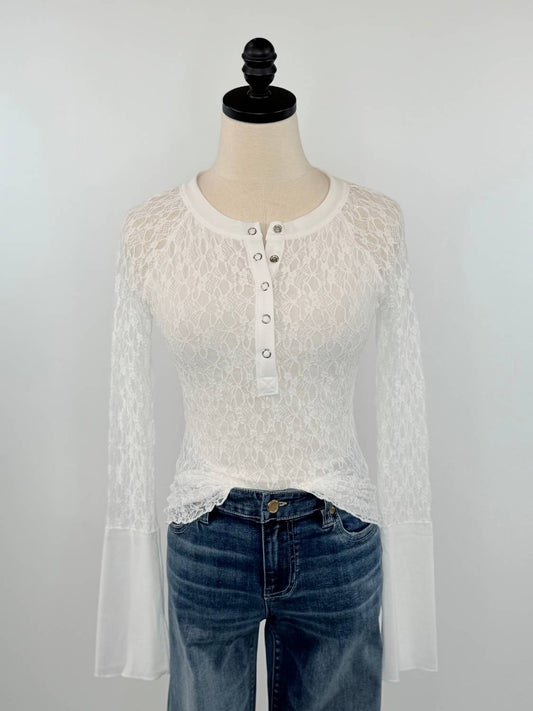 Promesa - Women's Promise Lace Long Sleeve Top