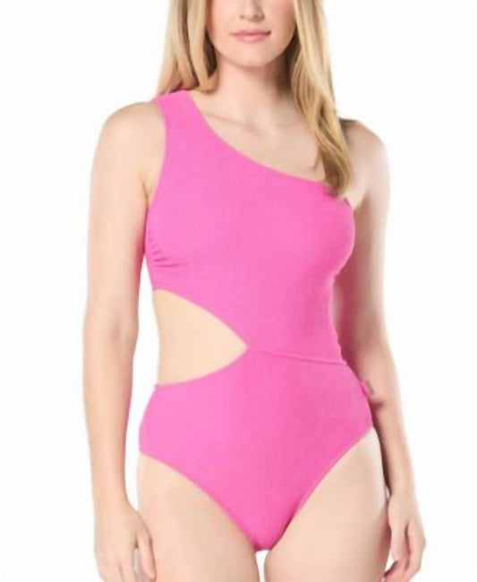 Michael Kors - One Shoulder Side Cutout Swimsuit