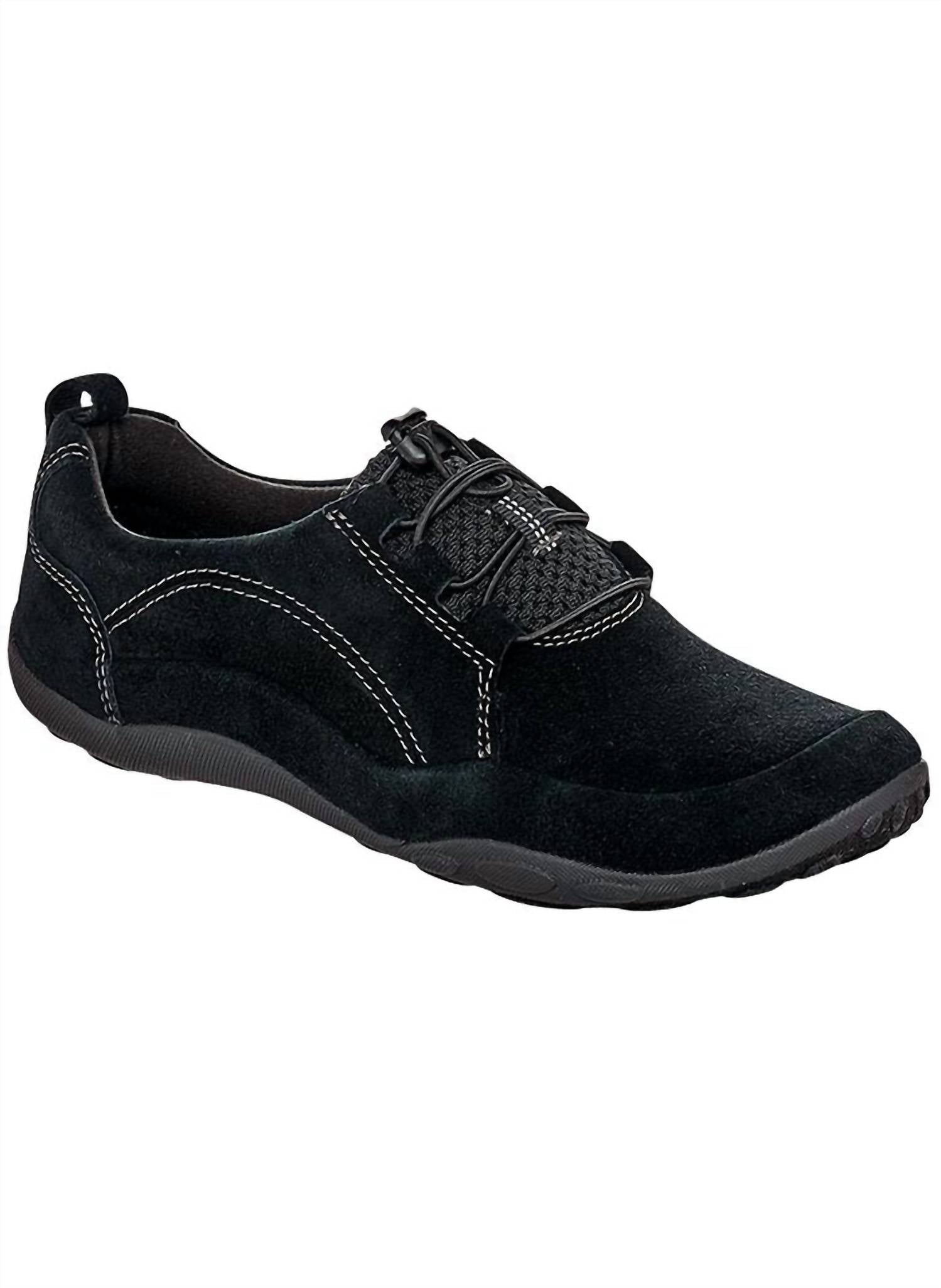 Clarks Women's Haley Rhea Is A Comfortable Slip-on Sneaker in black suede - women's sneaker