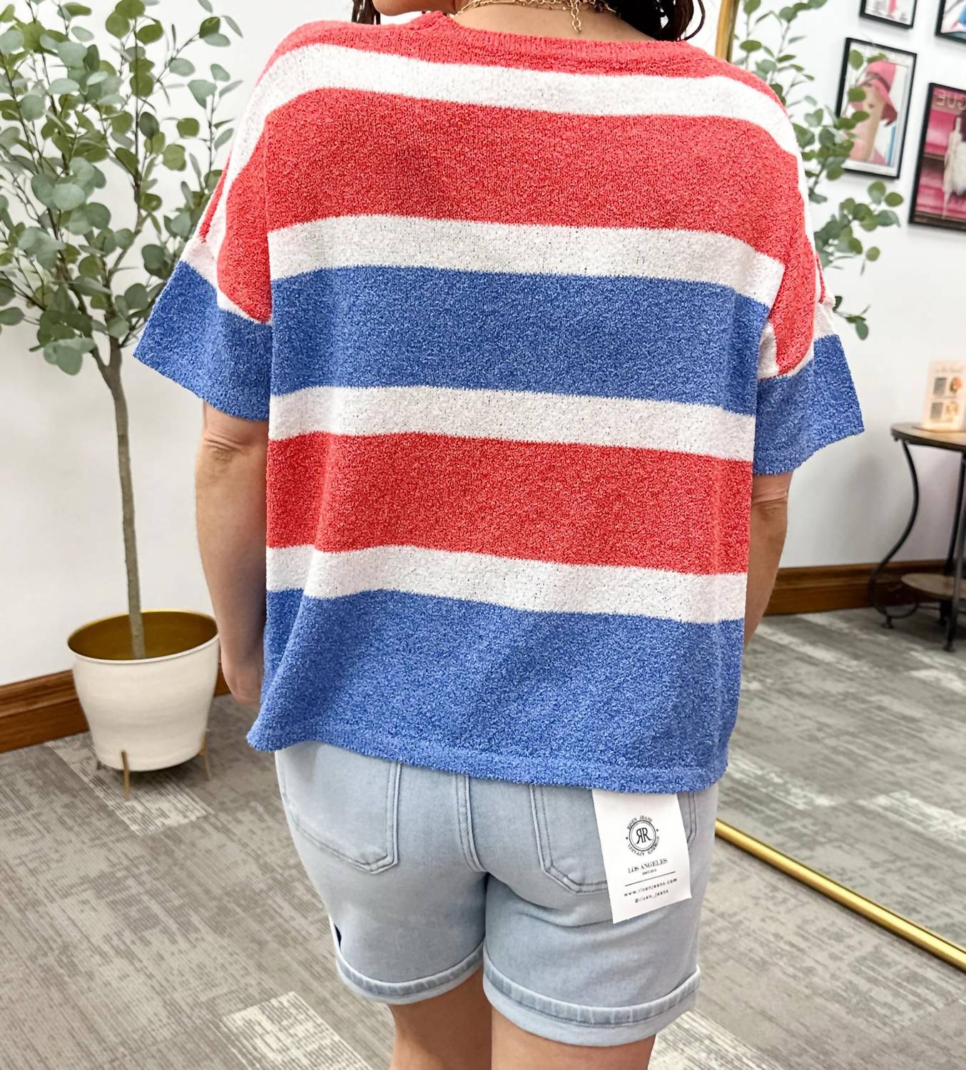 Wishlist - Striped Boxy Sweater Top