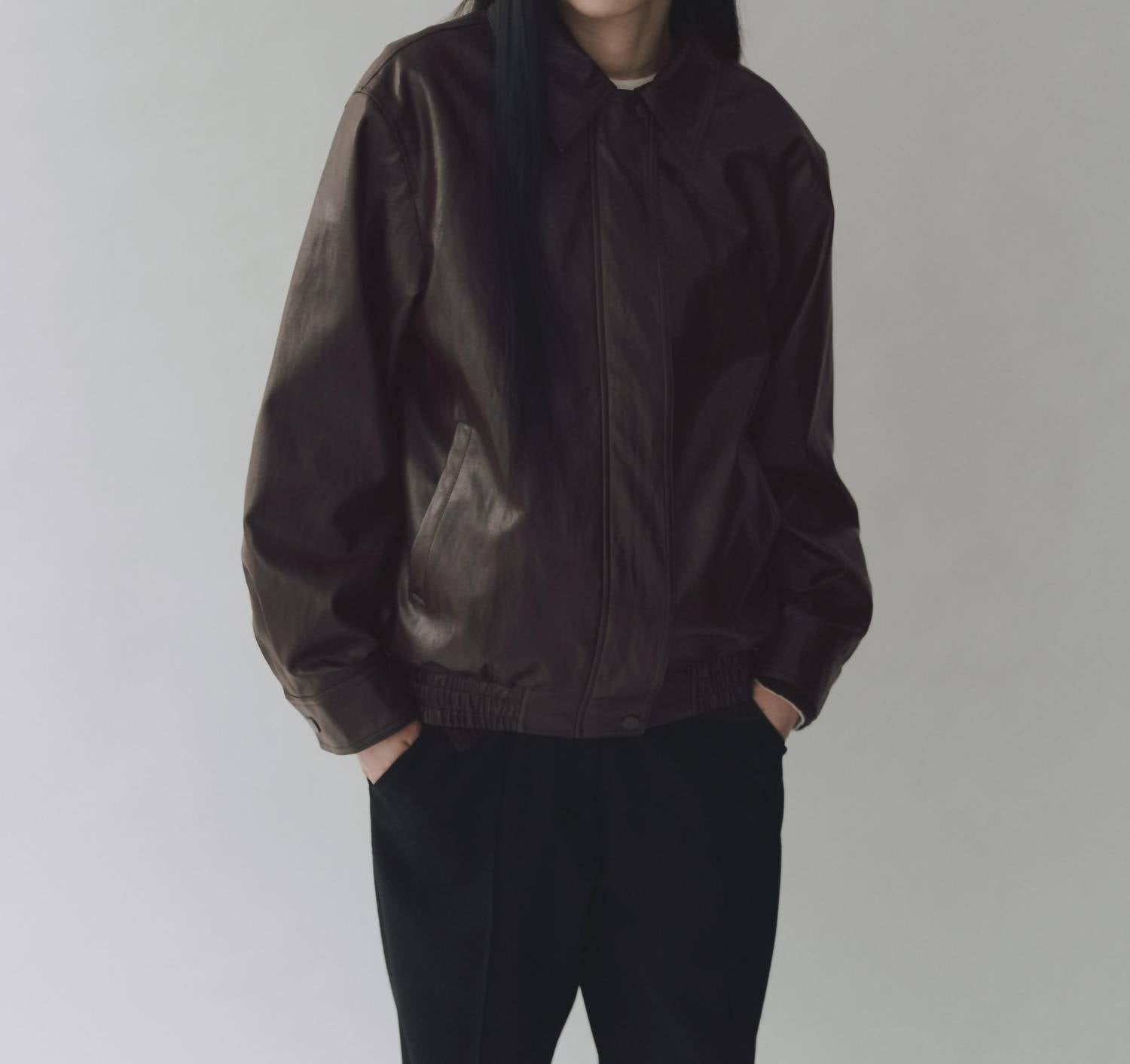 Mijeong Park - Vegan Leather Blouson Jacket