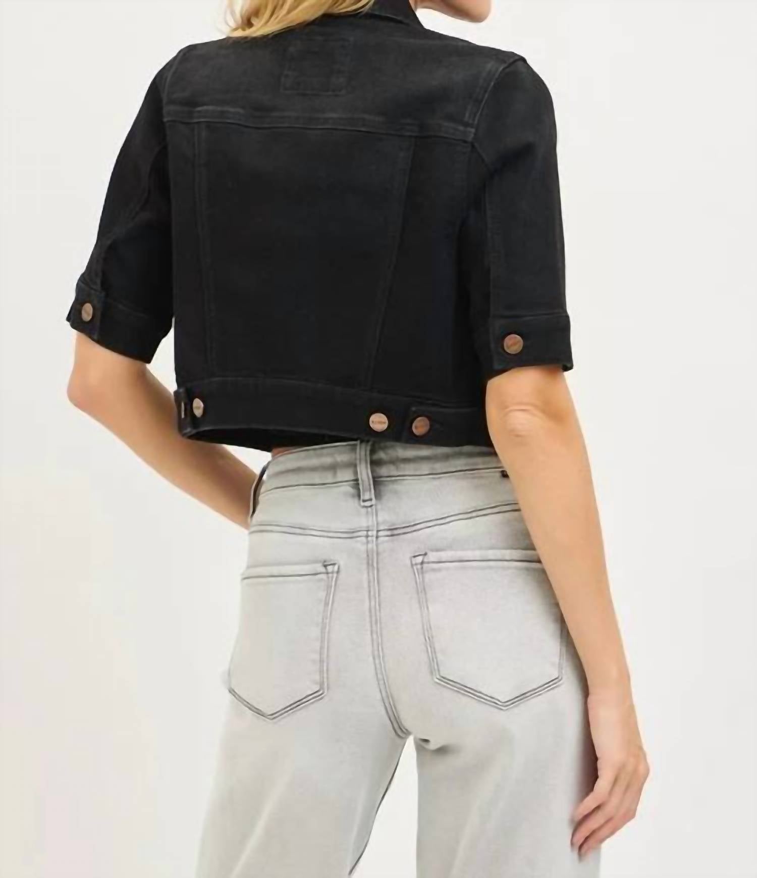 Risen - Emmy Updated Short Sleeve Denim Jacket