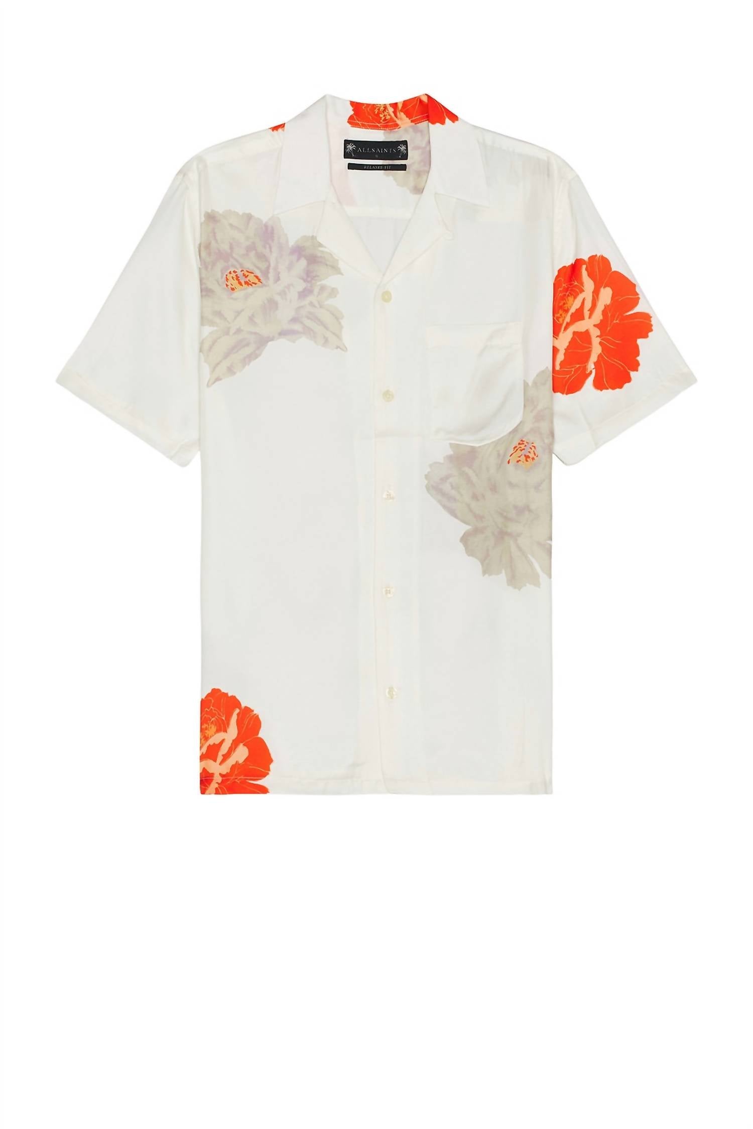 Allsaints - Roze Button Down Short Sleeve Shirt