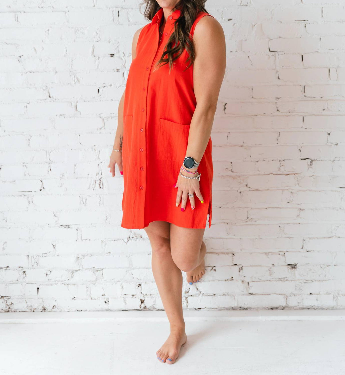 Before You Collection - Cotton Tank Shirt Dress